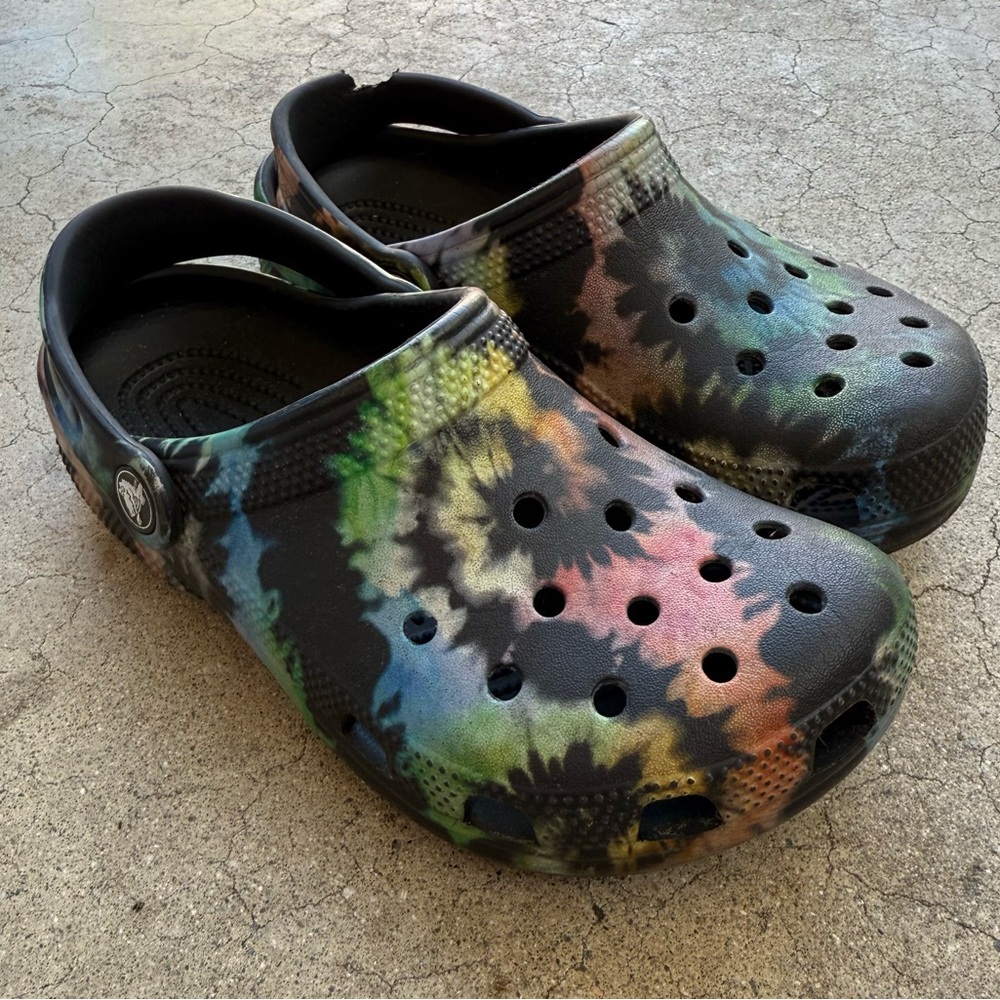 Crocs Classic Clog Tie-Dye US Size J2 preloved water shoes summer beach pool